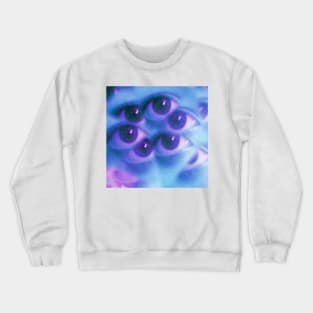 Weirdcore Eyes Collage Edit Crewneck Sweatshirt